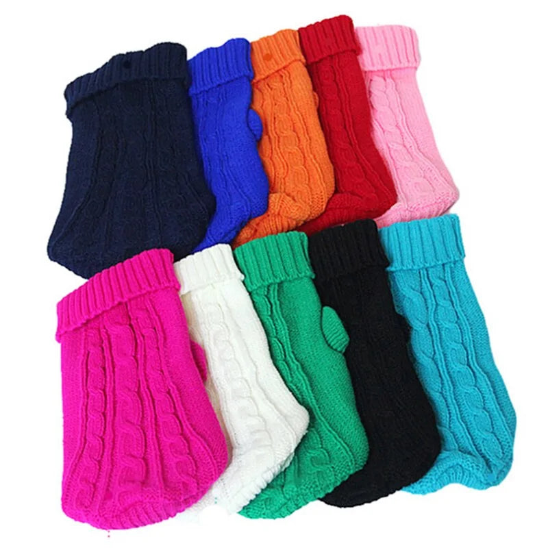 Colorful Knit Pet Sweaters