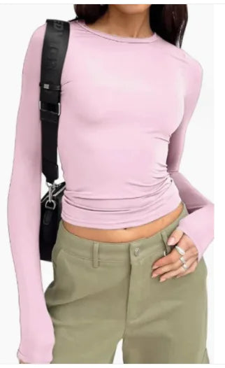 Women's Slim Fit Long-Sleeve Pullover