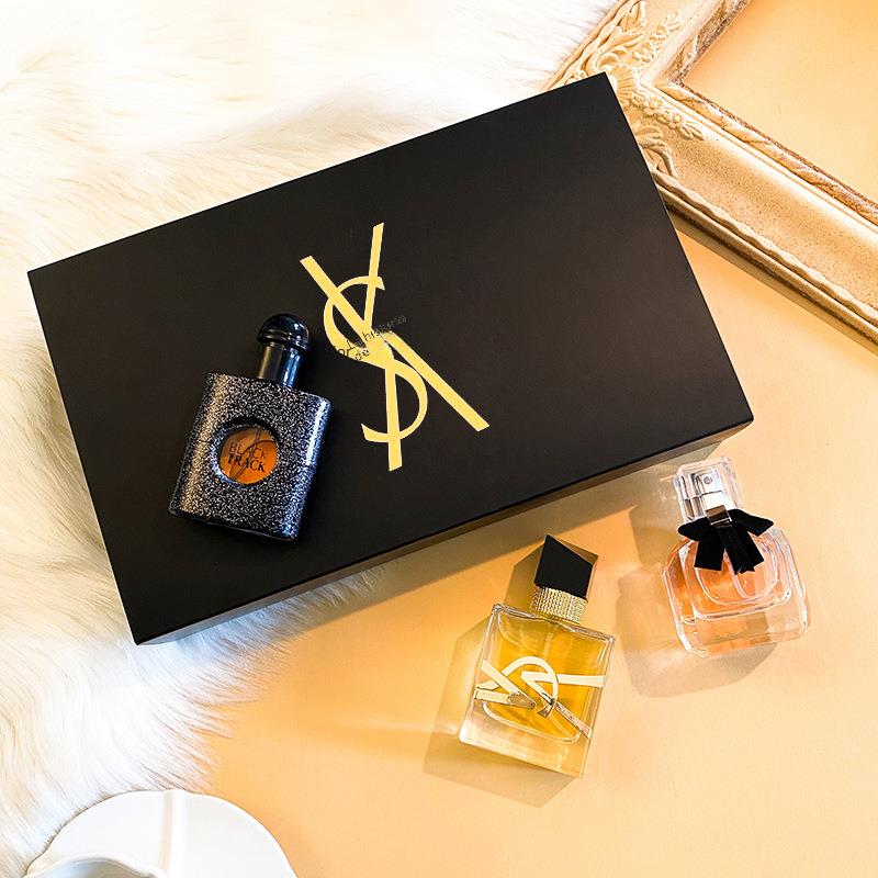 Women's Perfume Set Black Opium Three-Piece Set Men's Perfume Gift Box