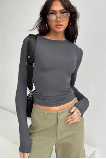 Women's Slim Fit Long-Sleeve Pullover