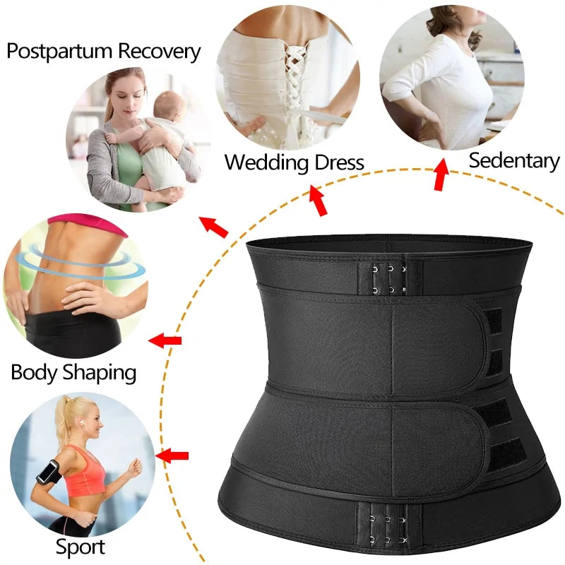 Double Flap Zipper Corset Waist Trainer