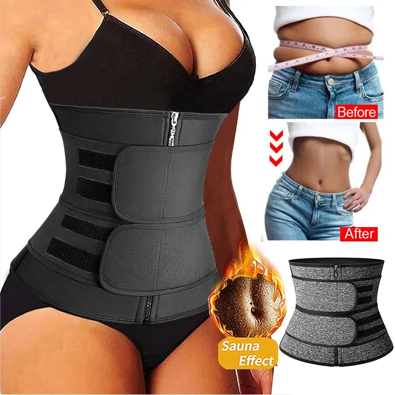 Double Flap Zipper Corset Waist Trainer