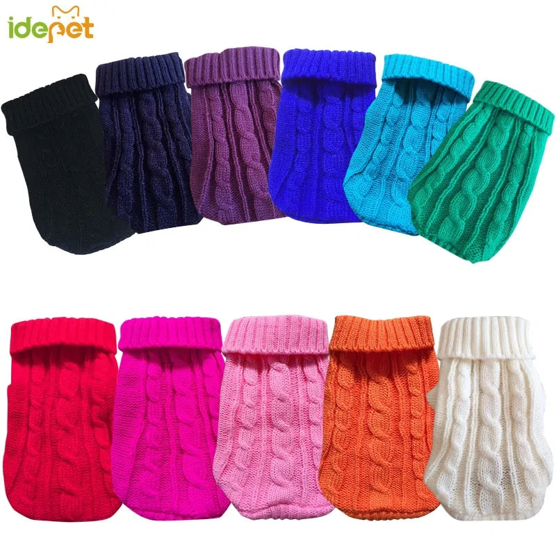 Colorful Knit Pet Sweaters